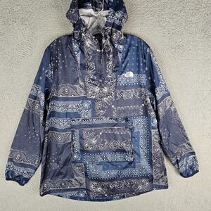 The North Face Windbreaker Jacket Womens Medium Paisley Hooded Full Zip NF0A3SX3